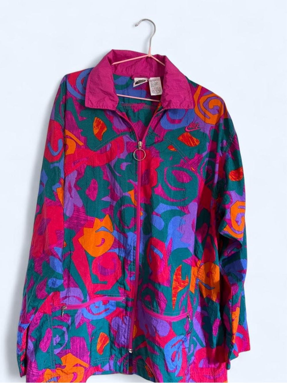 Women's Multicolor Abstract Zip-Front Jacket